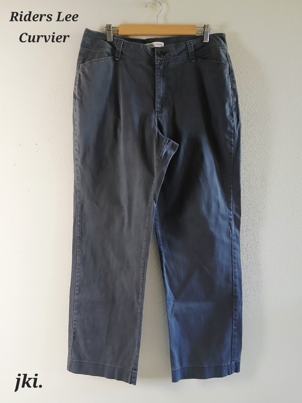 Riders Lee Curvier Dark Gray Chino Pants